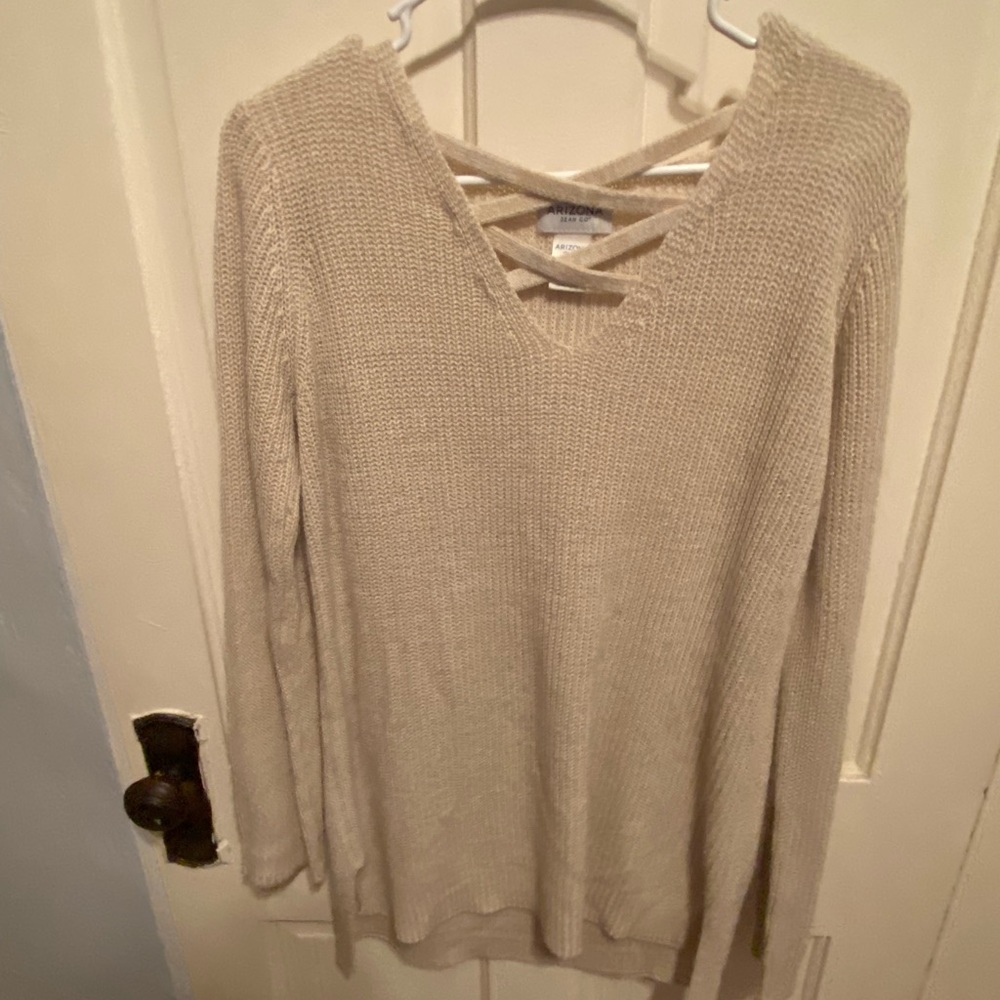 cream neutral color sweater size large